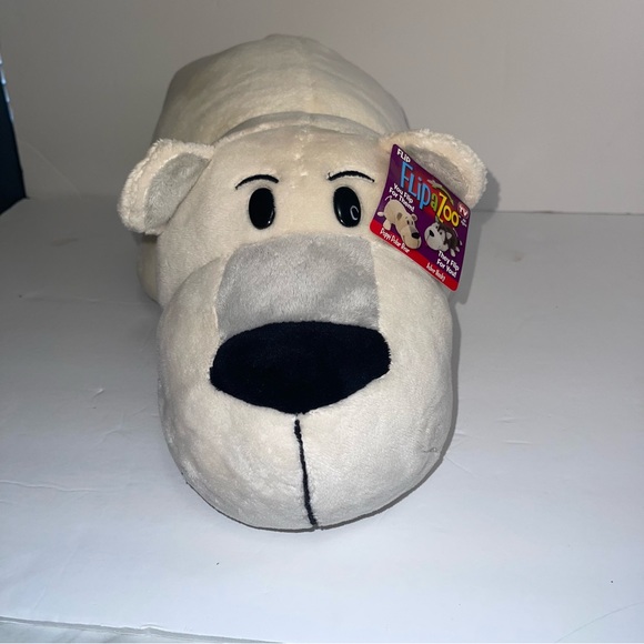 Flip A Zoo ASHER HUSKY and POPPY POLAR BEAR Stuffed Pillow Huggable Fun 19” - Picture 14 of 15